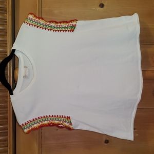 🎁 Altar'd State crochet sleeve crop tee